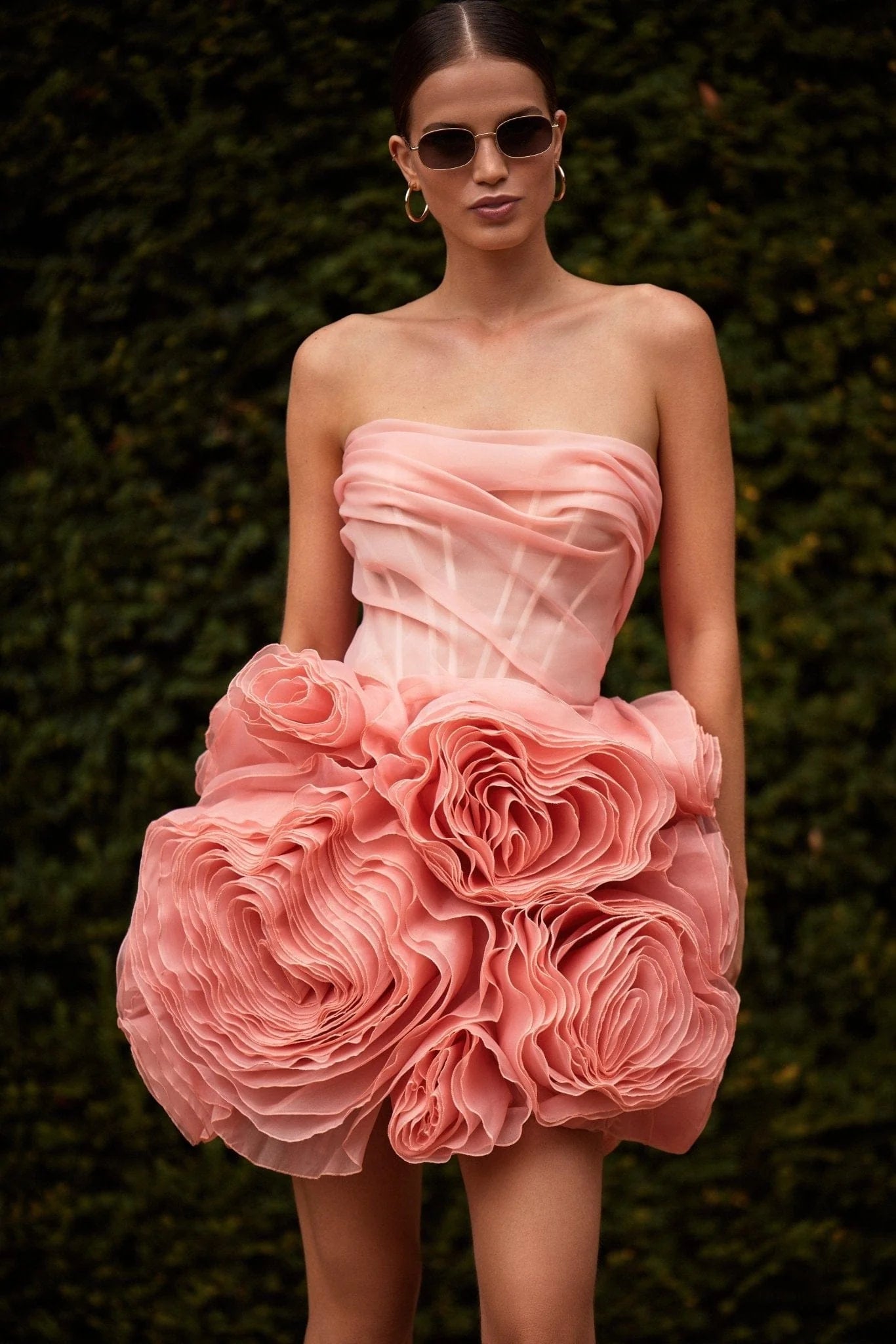 Organza Coral Mini Dress