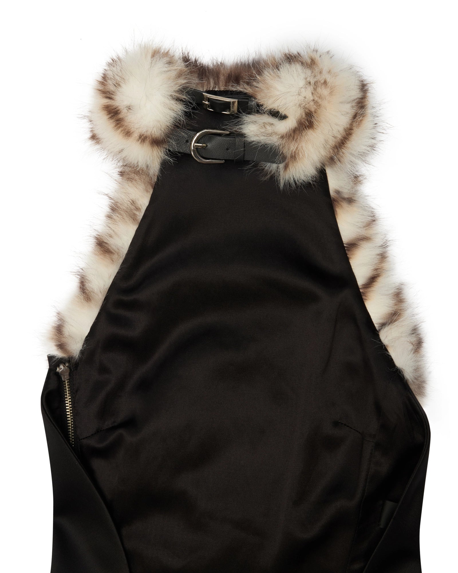 Halter Backless Furry Top