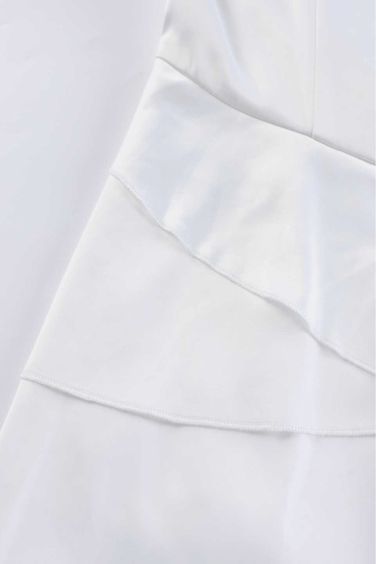 White Cape Sleeve Open Back Ruffle Mini Dress