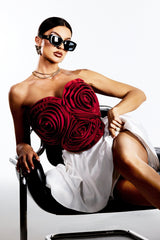 3d Flower Waist Mini Dress