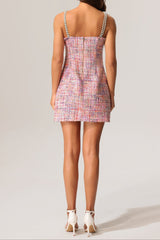 Round Neck Bradde Chain Sleeveless Mini Dress