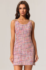 Round Neck Bradde Chain Sleeveless Mini Dress