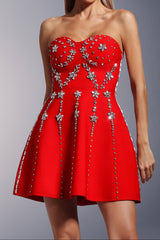 Diamond Bandage Mini Dress