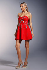 Diamond Bandage Mini Dress