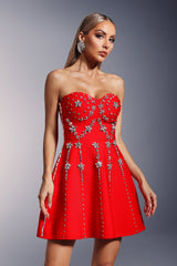 Diamond Bandage Mini Dress