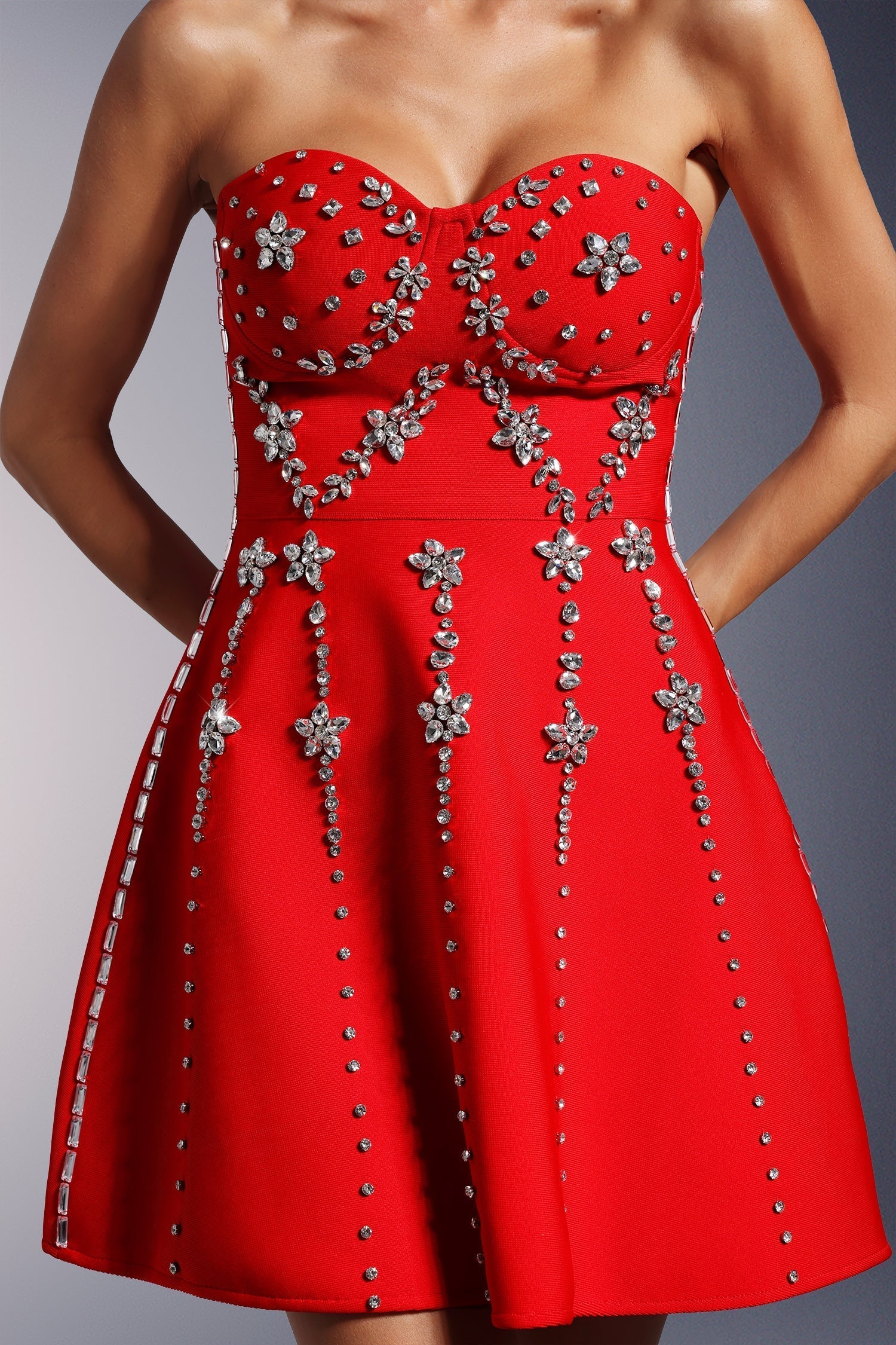 Diamond Bandage Mini Dress