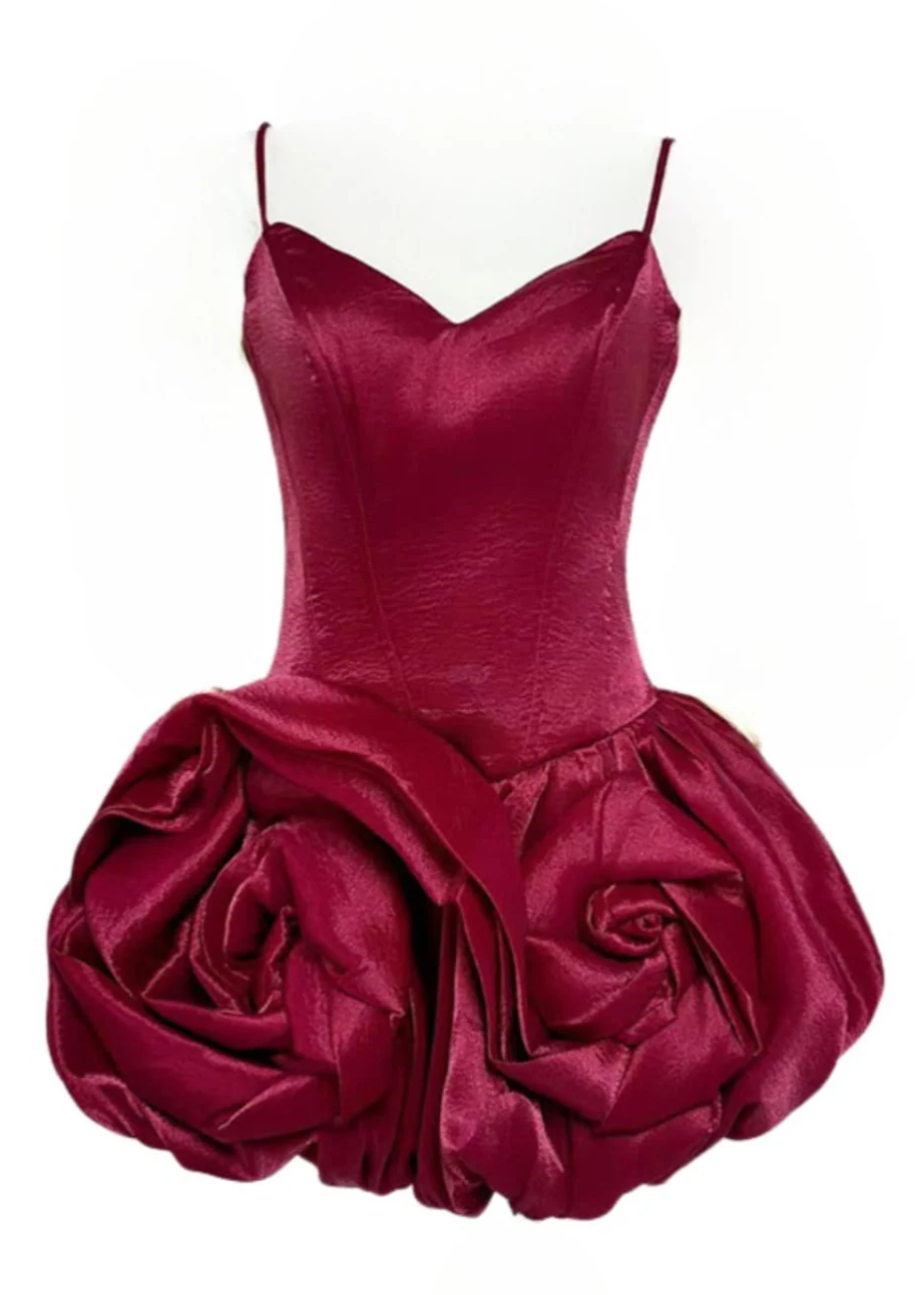 3D Flower Bud Mini Dress