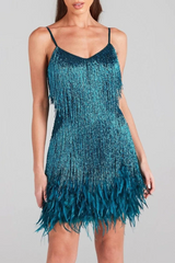Feather Mini Dress