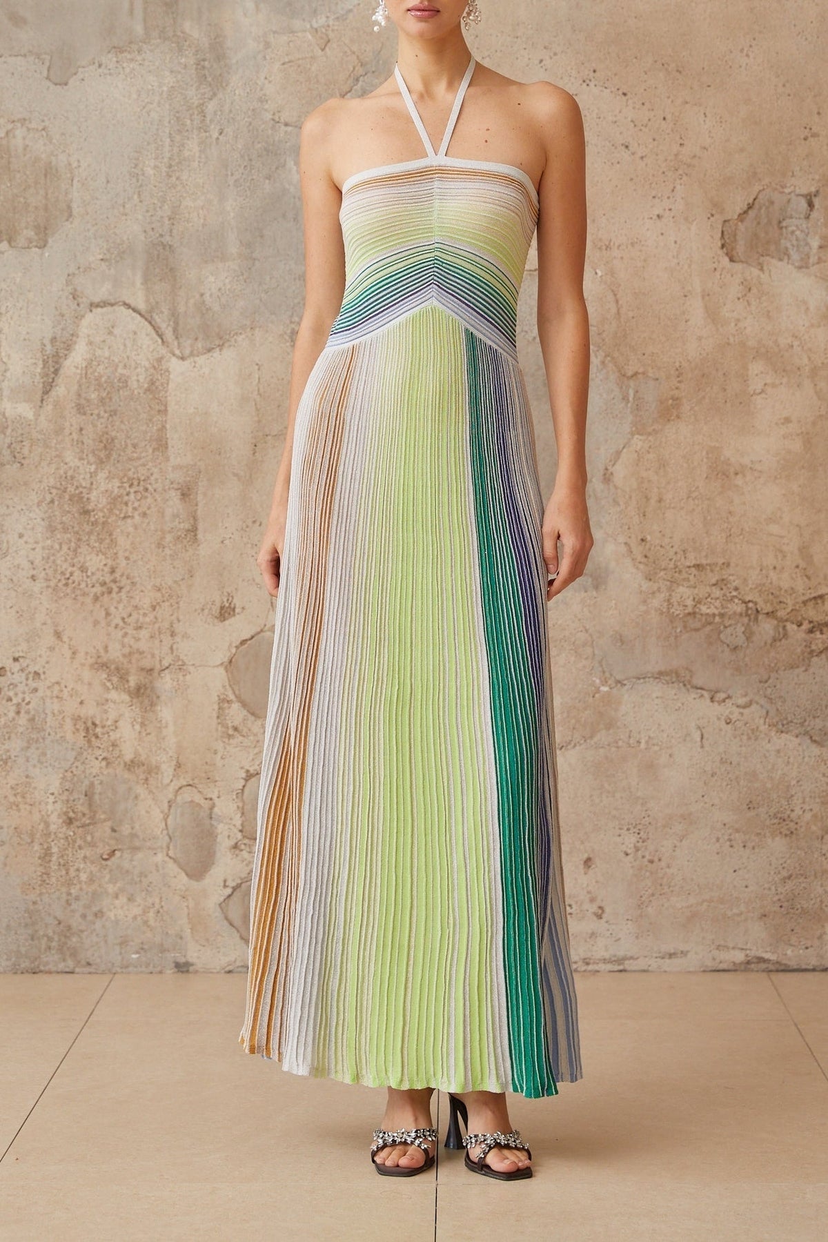 Serelith Knit Backless Maxi Dress