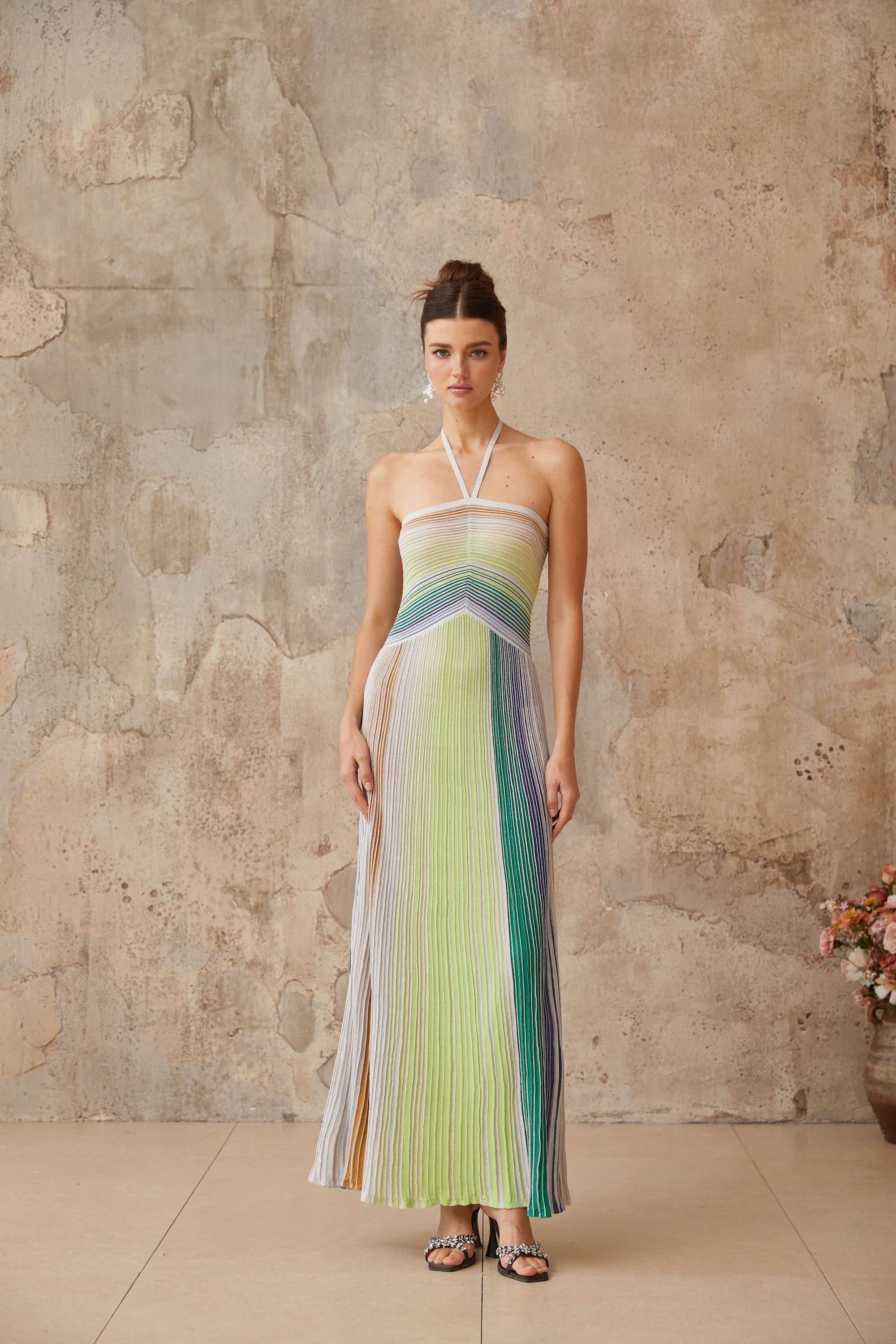 Serelith Knit Backless Maxi Dress