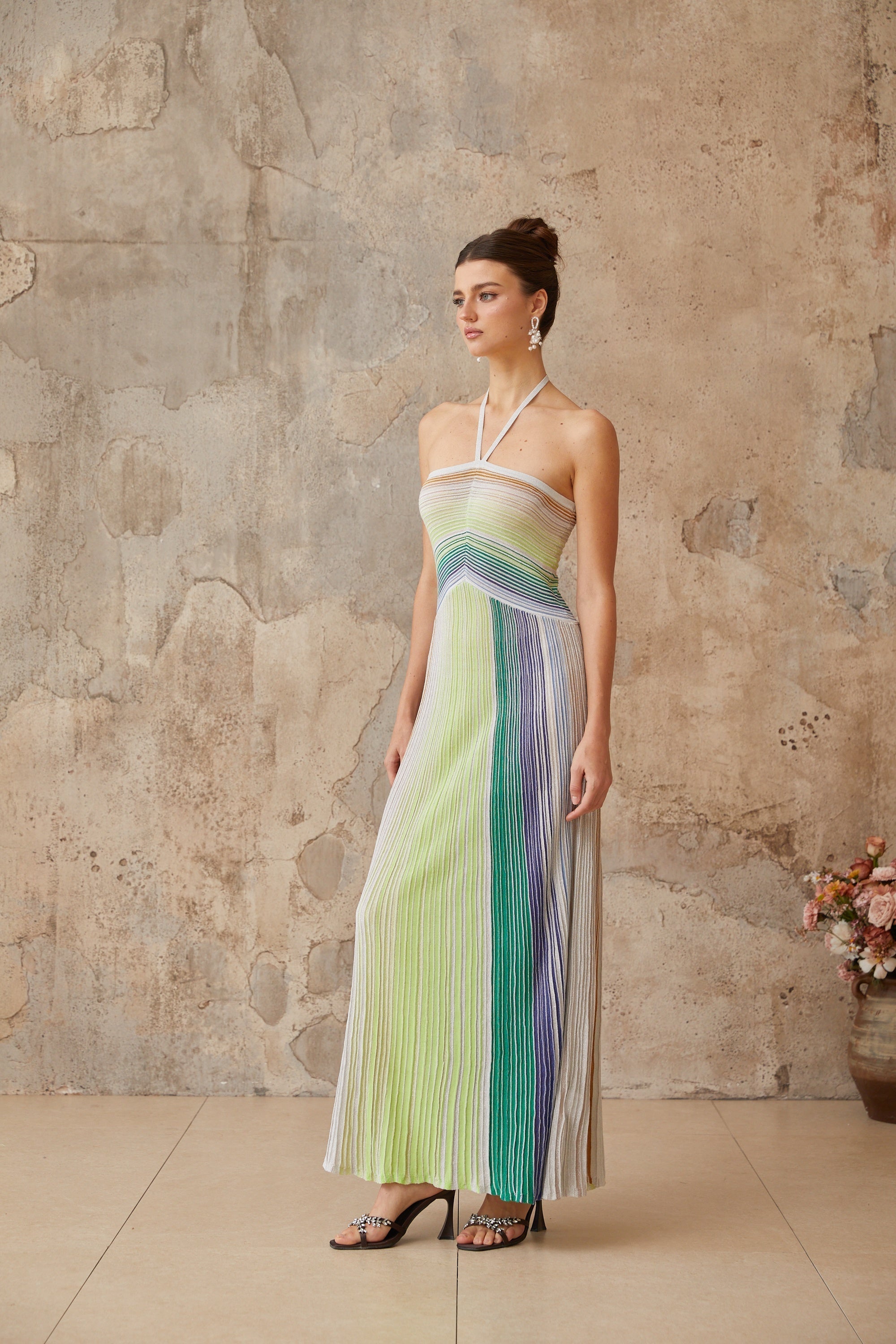 Serelith Knit Backless Maxi Dress