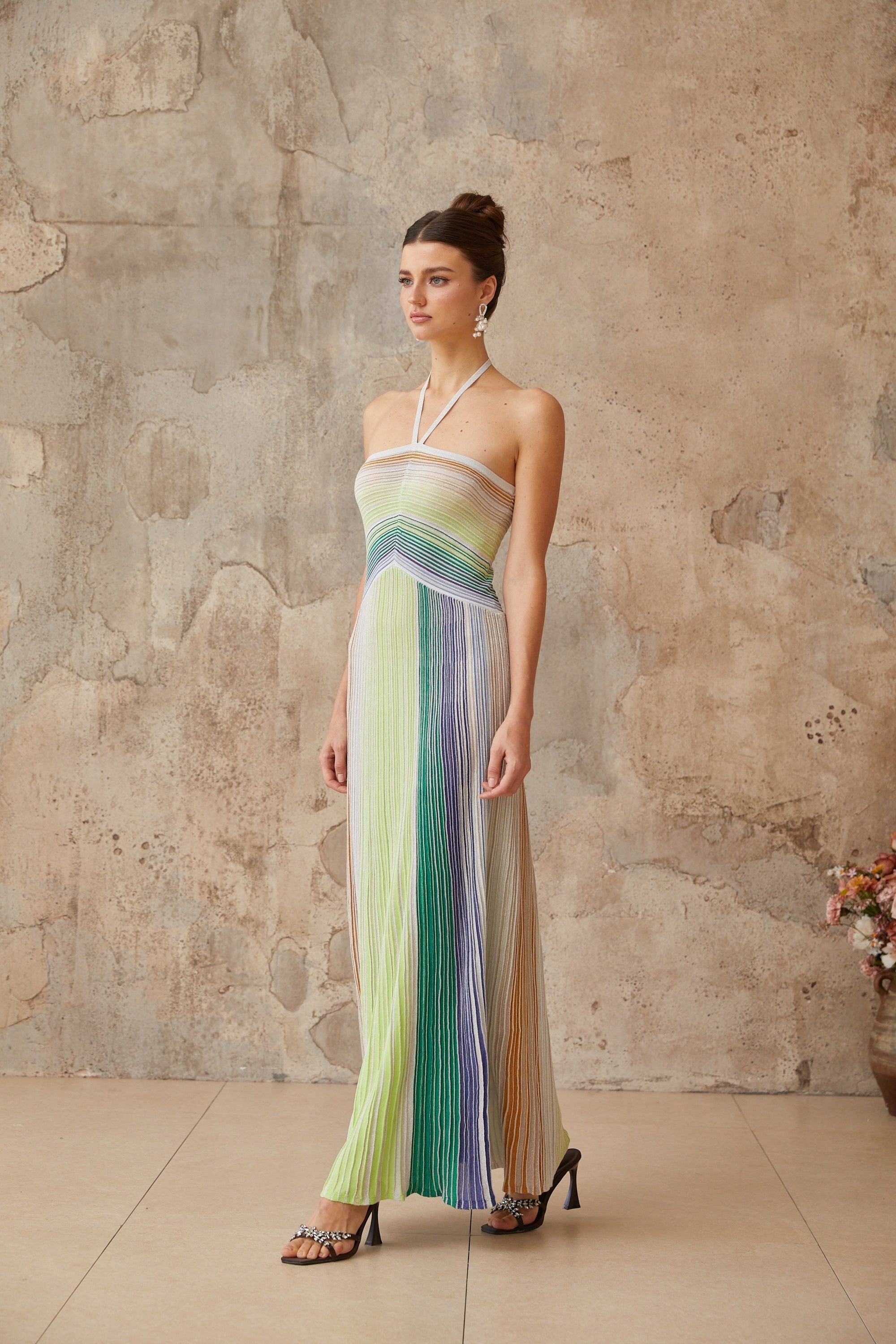 Serelith Knit Backless Maxi Dress