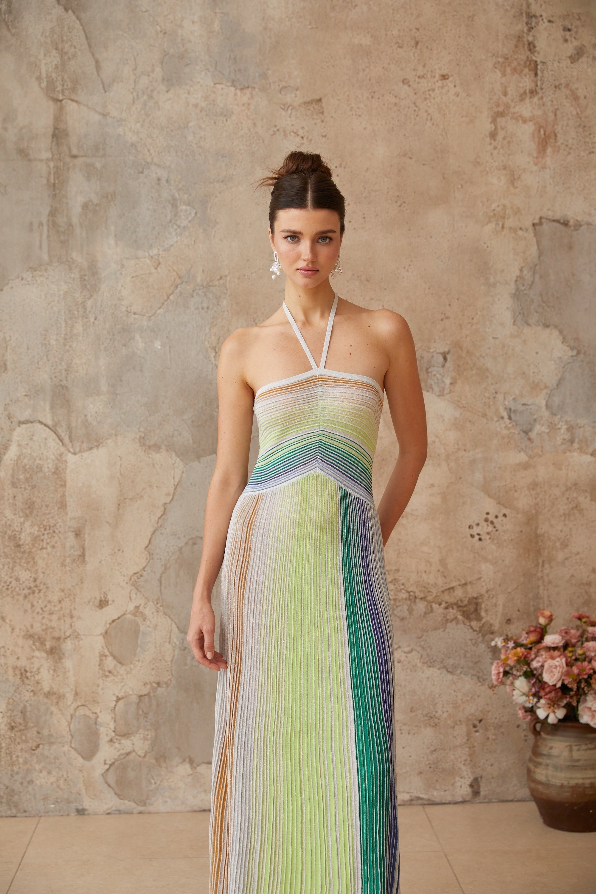 Serelith Knit Backless Maxi Dress