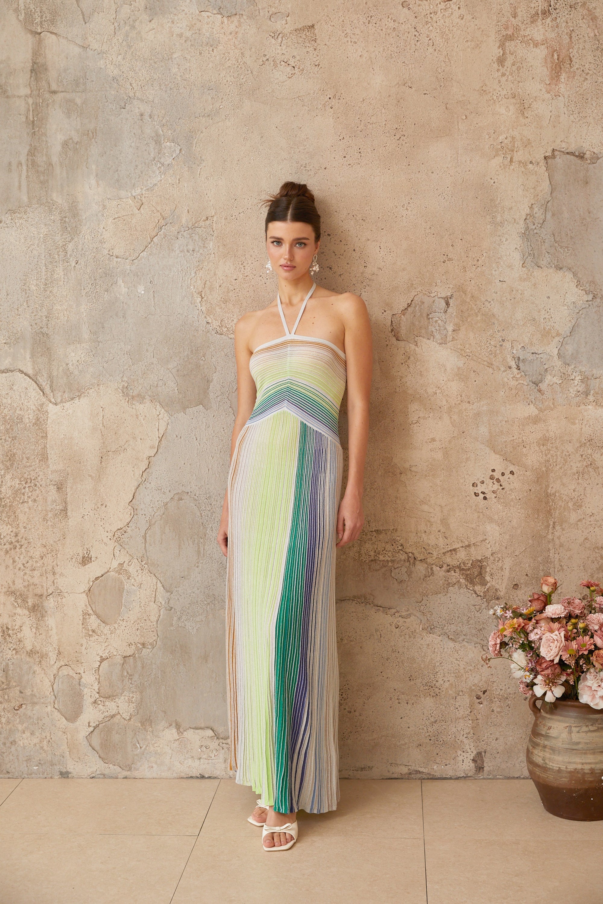 Serelith Knit Backless Maxi Dress