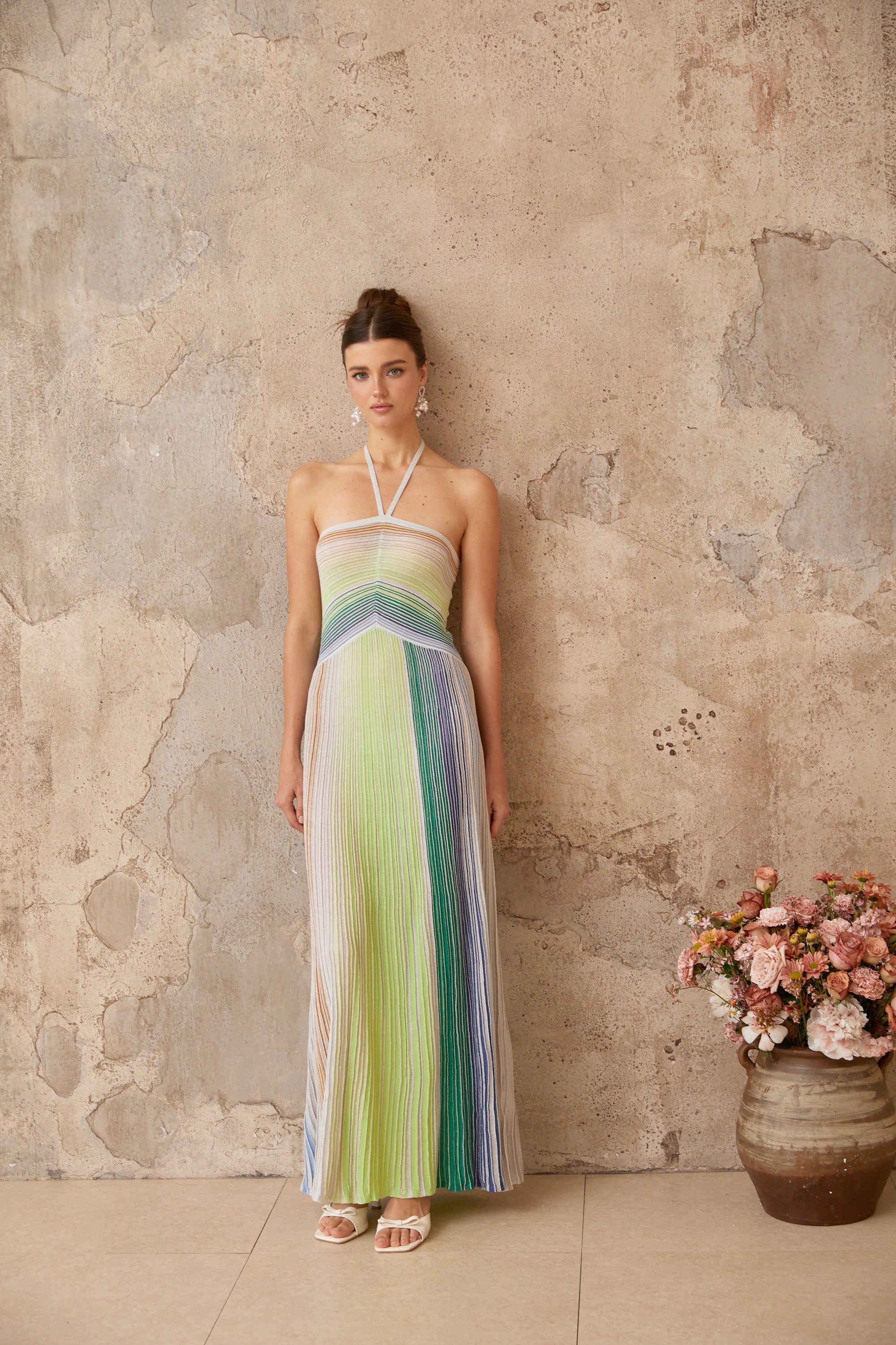 Serelith Knit Backless Maxi Dress