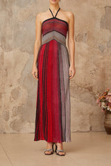 Red Knit Maxi Dress