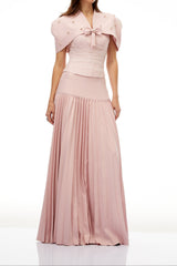 Cape Corset Maxi Dress