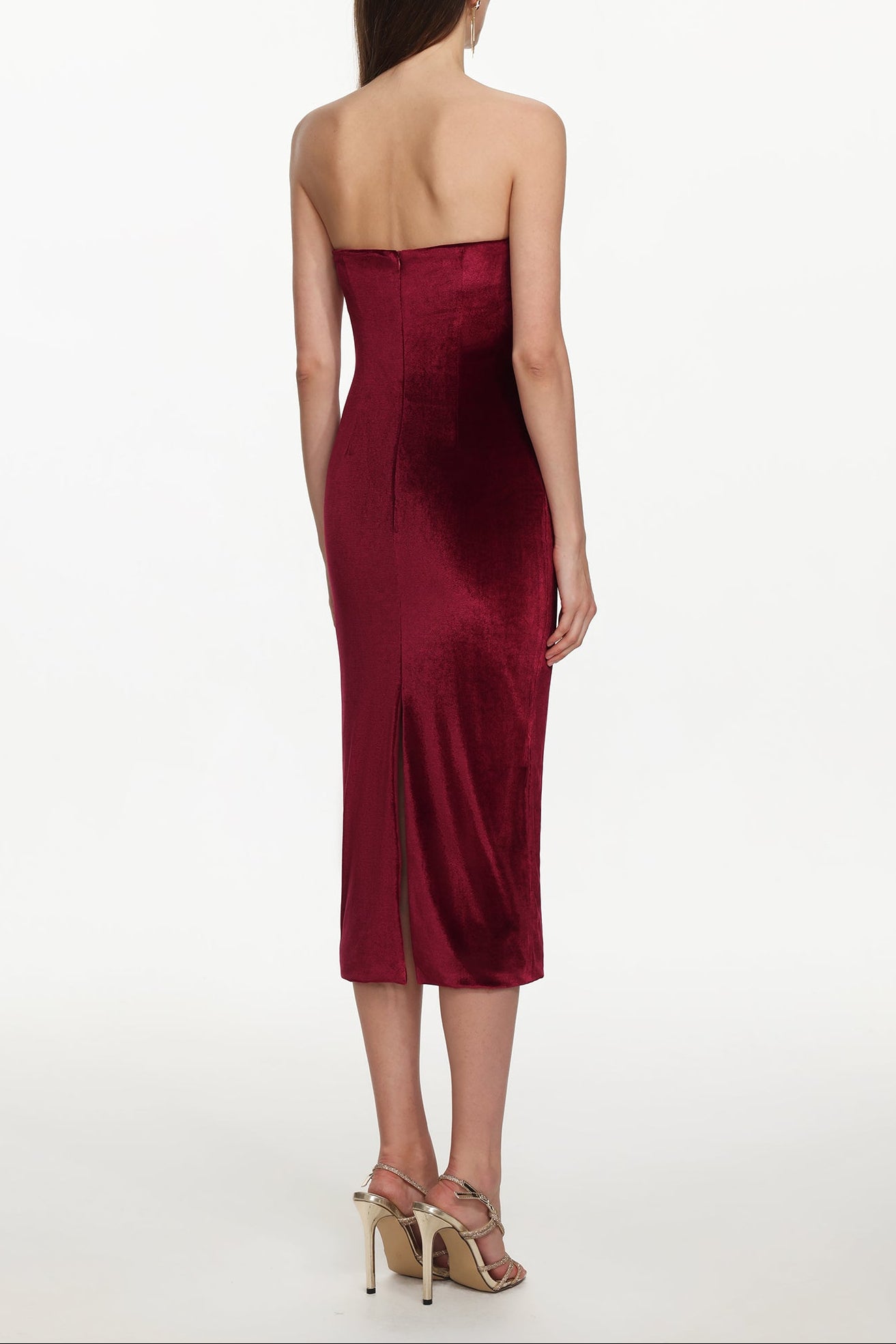 Romantic Contour Ruched Midi Dress