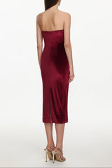 Romantic Contour Ruched Midi Dress