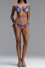 Lace Wrap Tie Two-Piece Bikini Set