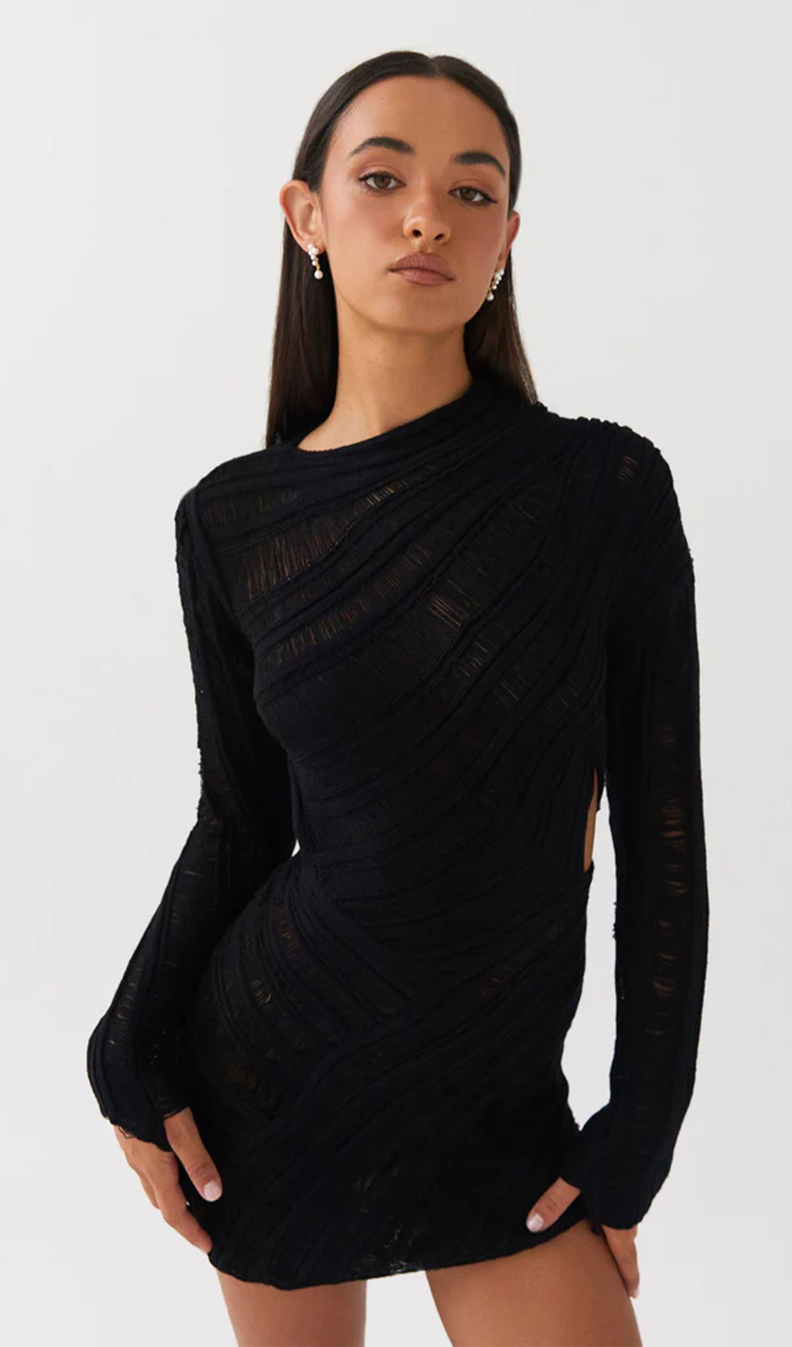 Hollow Out Mini Dress
