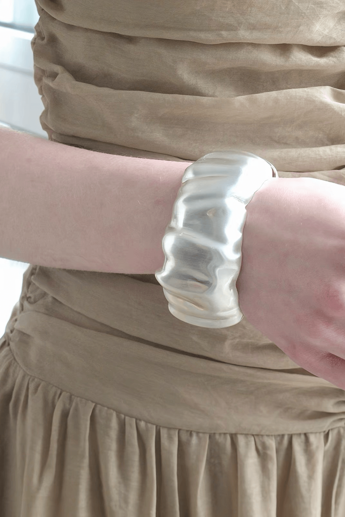 Silver Wide Open Cuff Bracelet