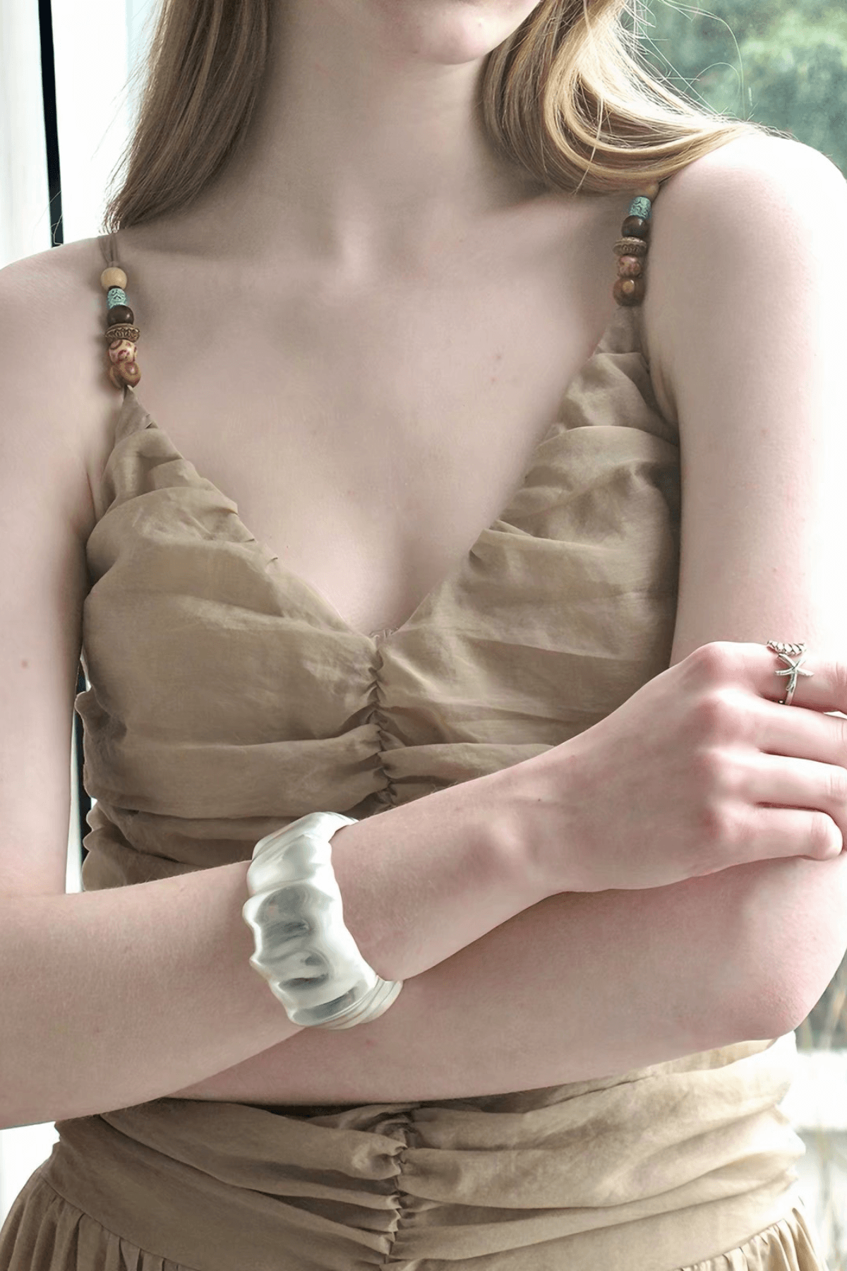Silver Wide Open Cuff Bracelet