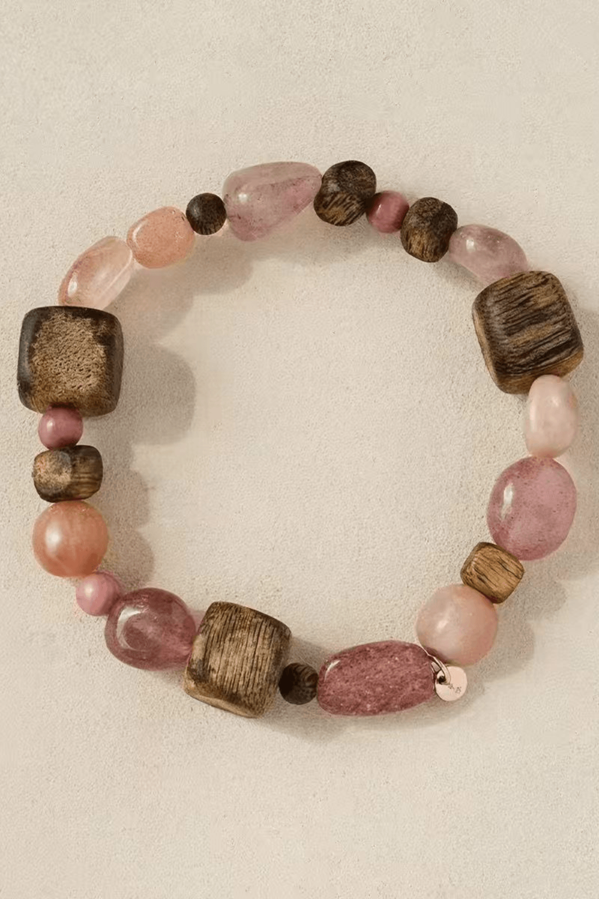 Wood & Stone Layered Bracelet