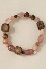 Wood & Stone Layered Bracelet