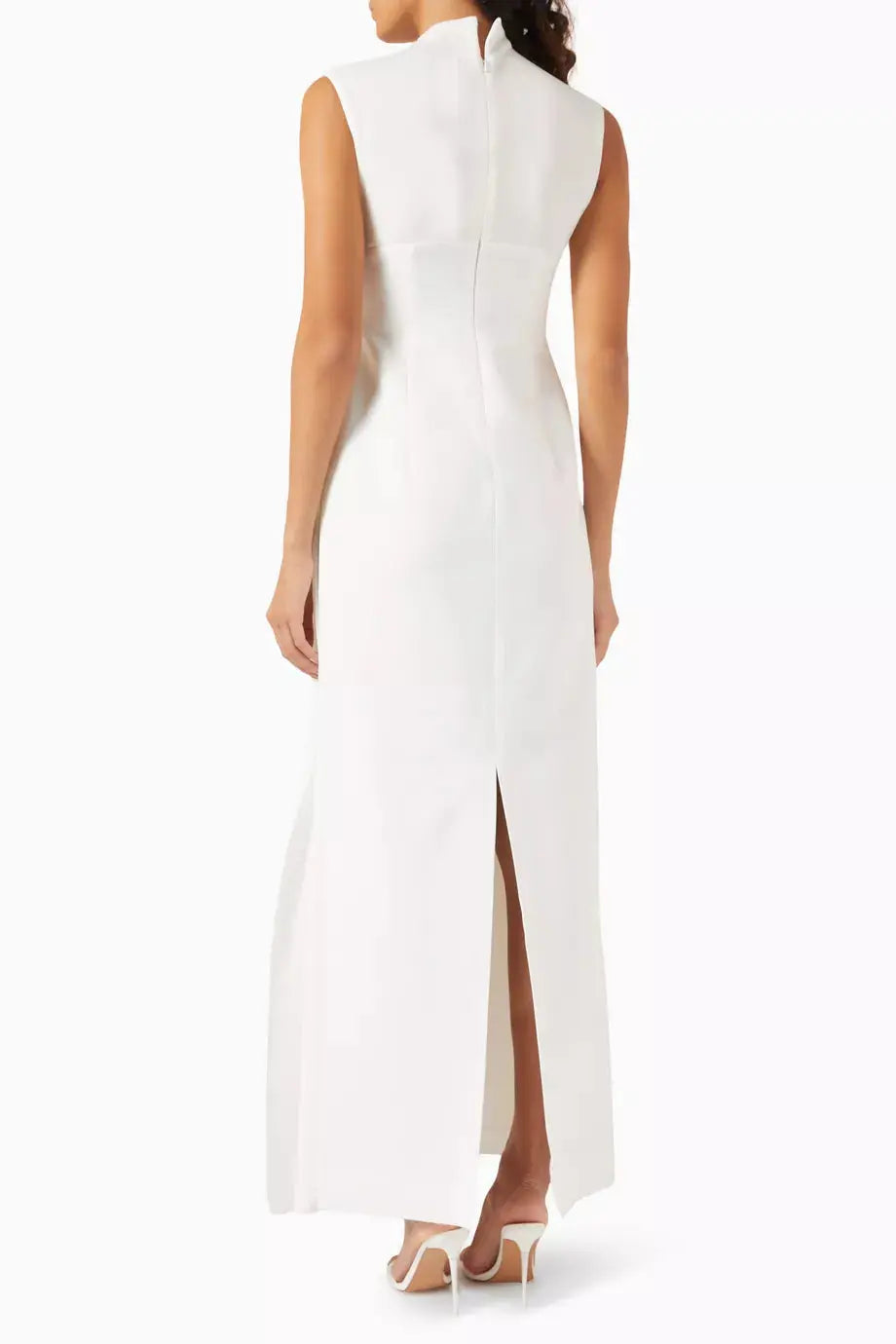 Knit Maxi Dress in White
