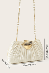 Satin Shell Clasp Formal Clutch
