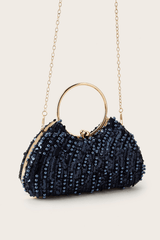 Sequin Ring Handle Formal Clutch