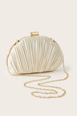 Satin Seashell Evening Clutch