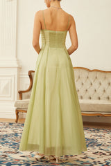 Ruffled Shirred Maxi Dress