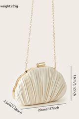 Satin Seashell Evening Clutch