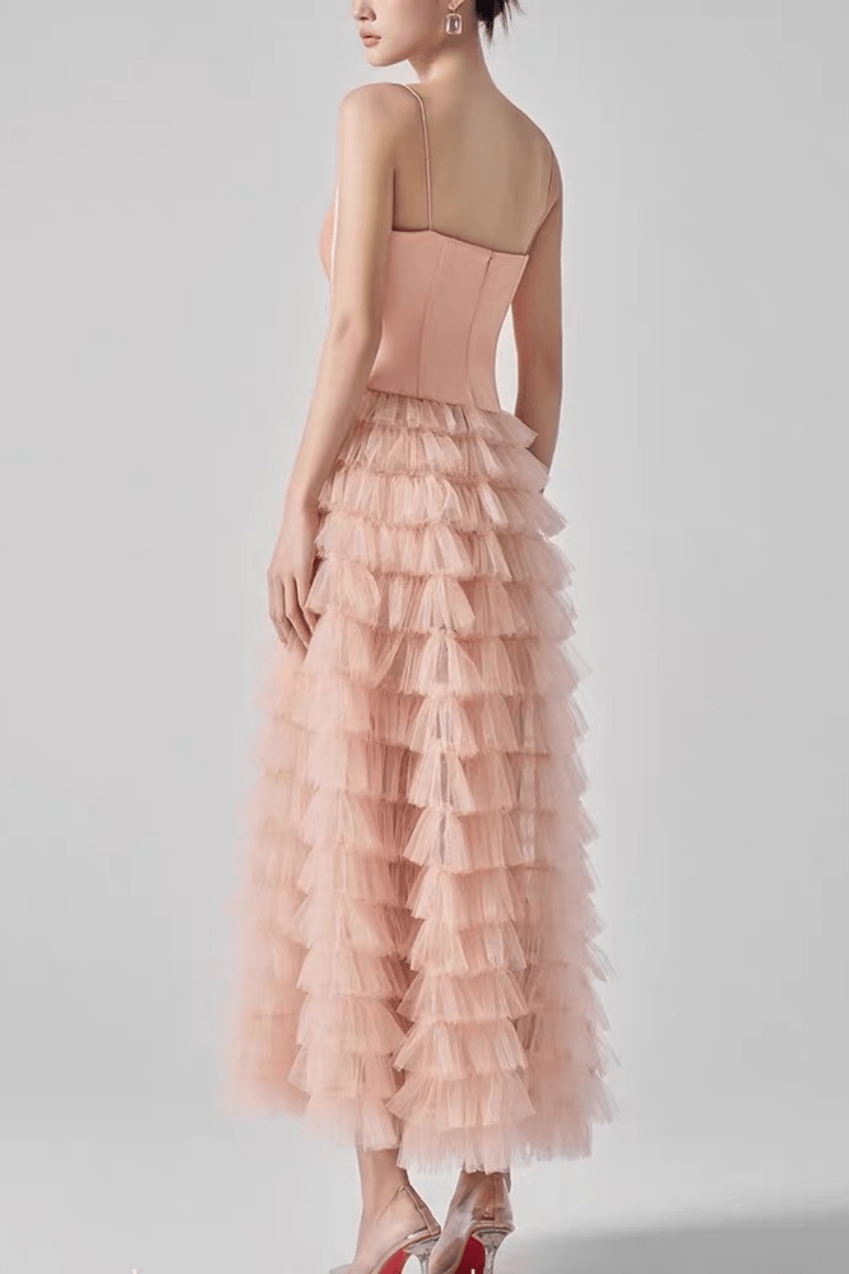 Pink Corset Midi Dress