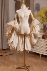 Gold Fringe Evening Shawl