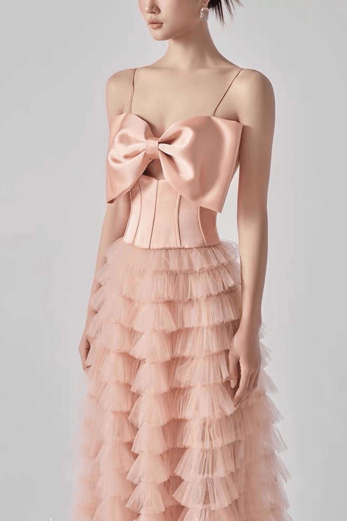 Pink Corset Midi Dress