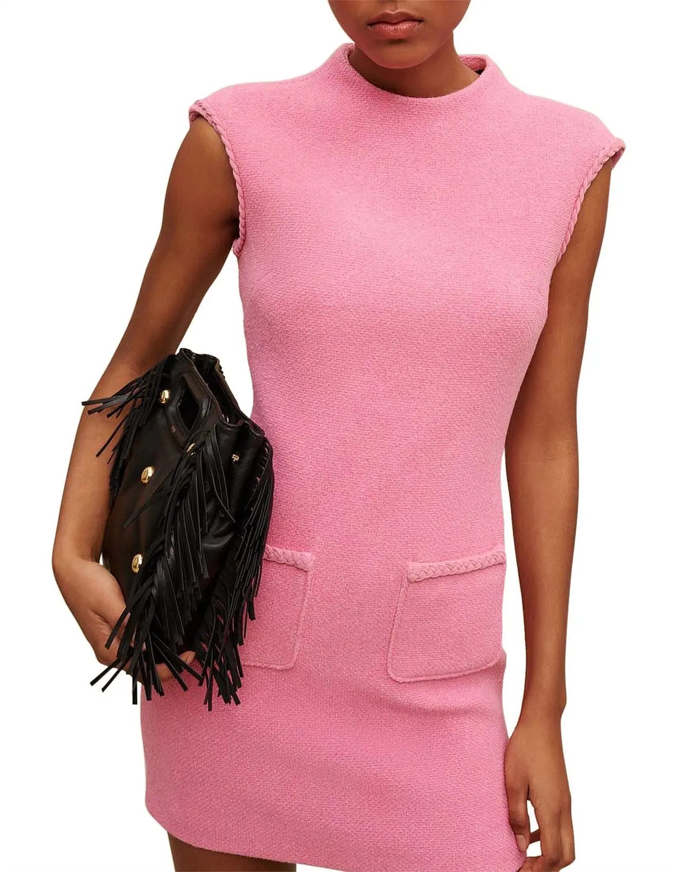 Sleeveless Mini Dress in Pink