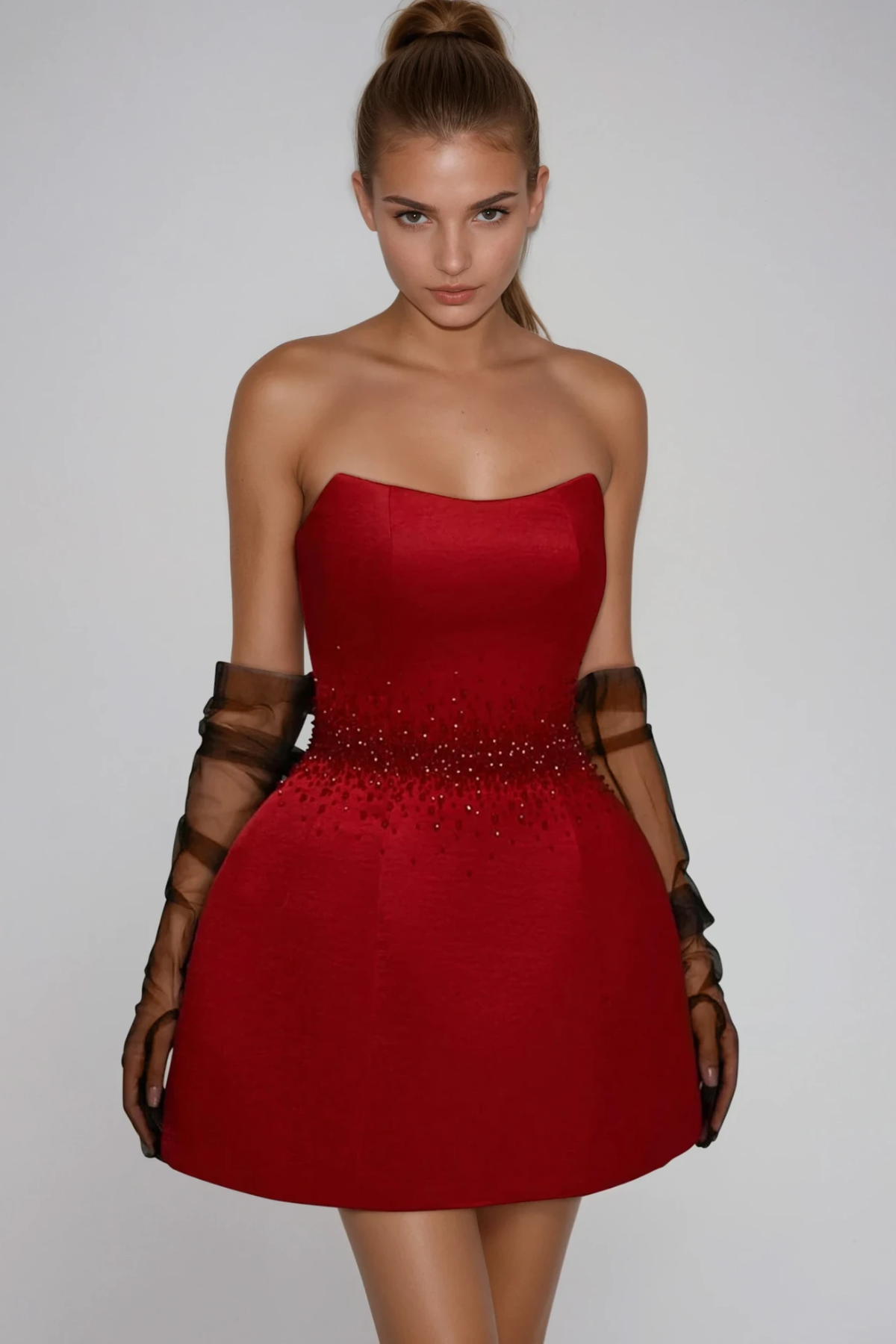 Rhinestone Mini Dress