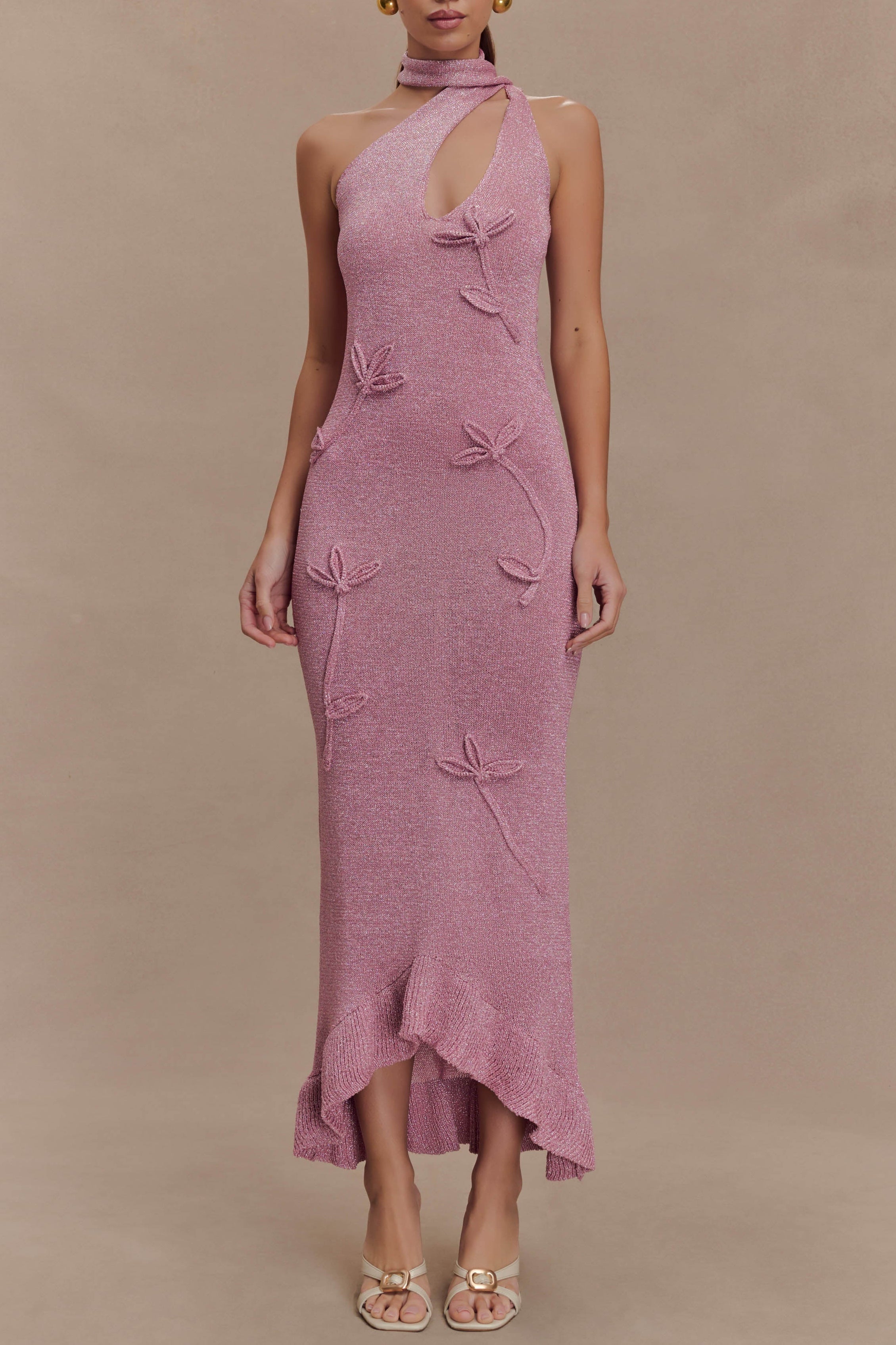 Celestino Floral Knit Maxi Dress - Pink