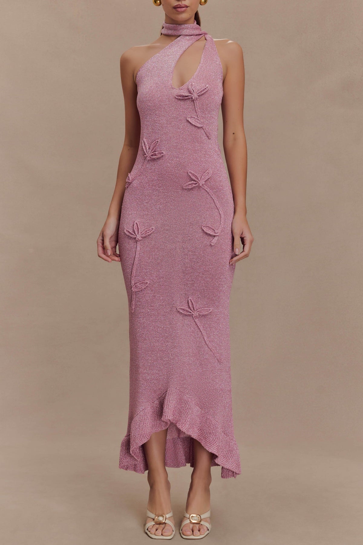 Celestino Floral Knit Maxi Dress - Pink