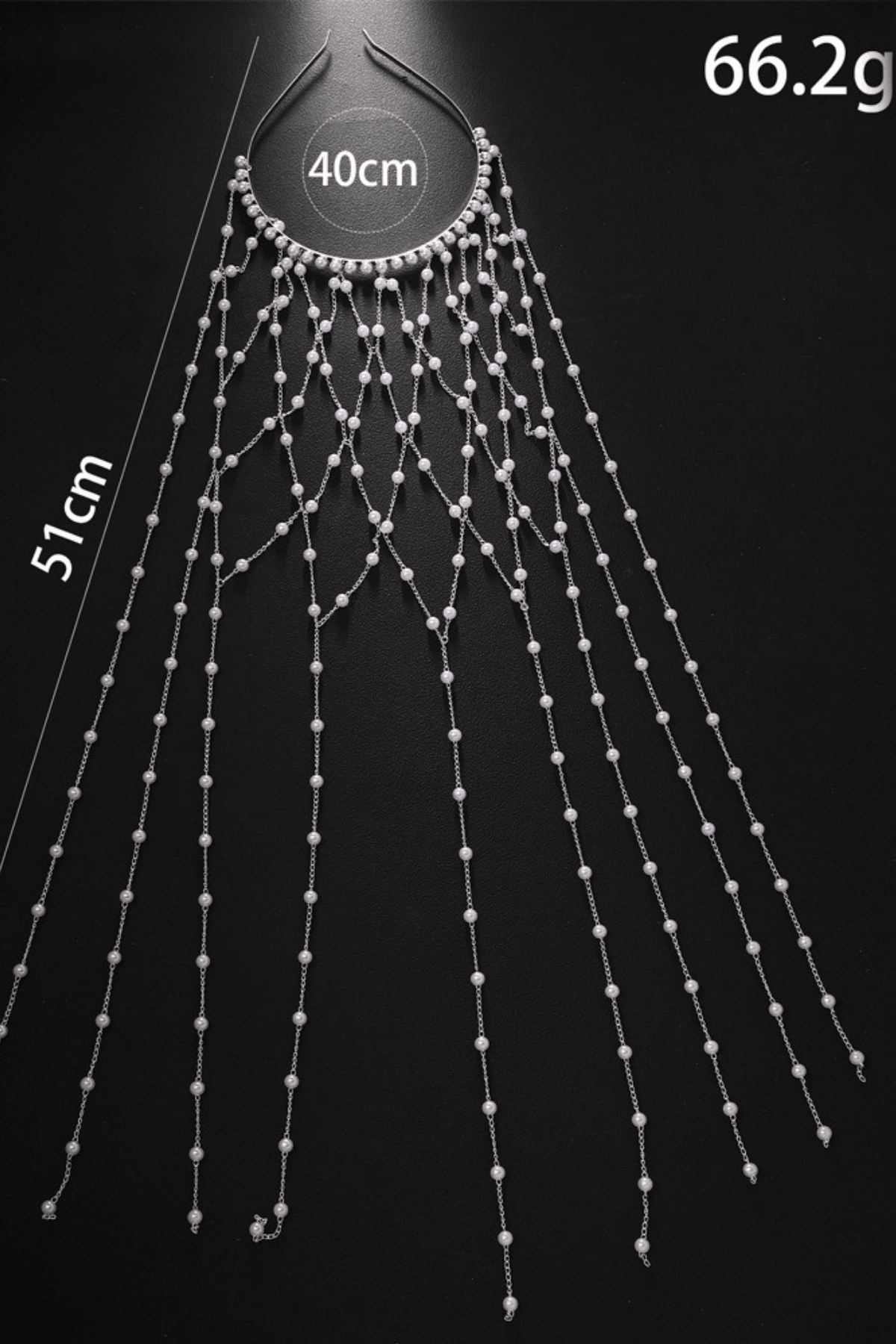 Multi-Strand Flowing Cascade Headpiece