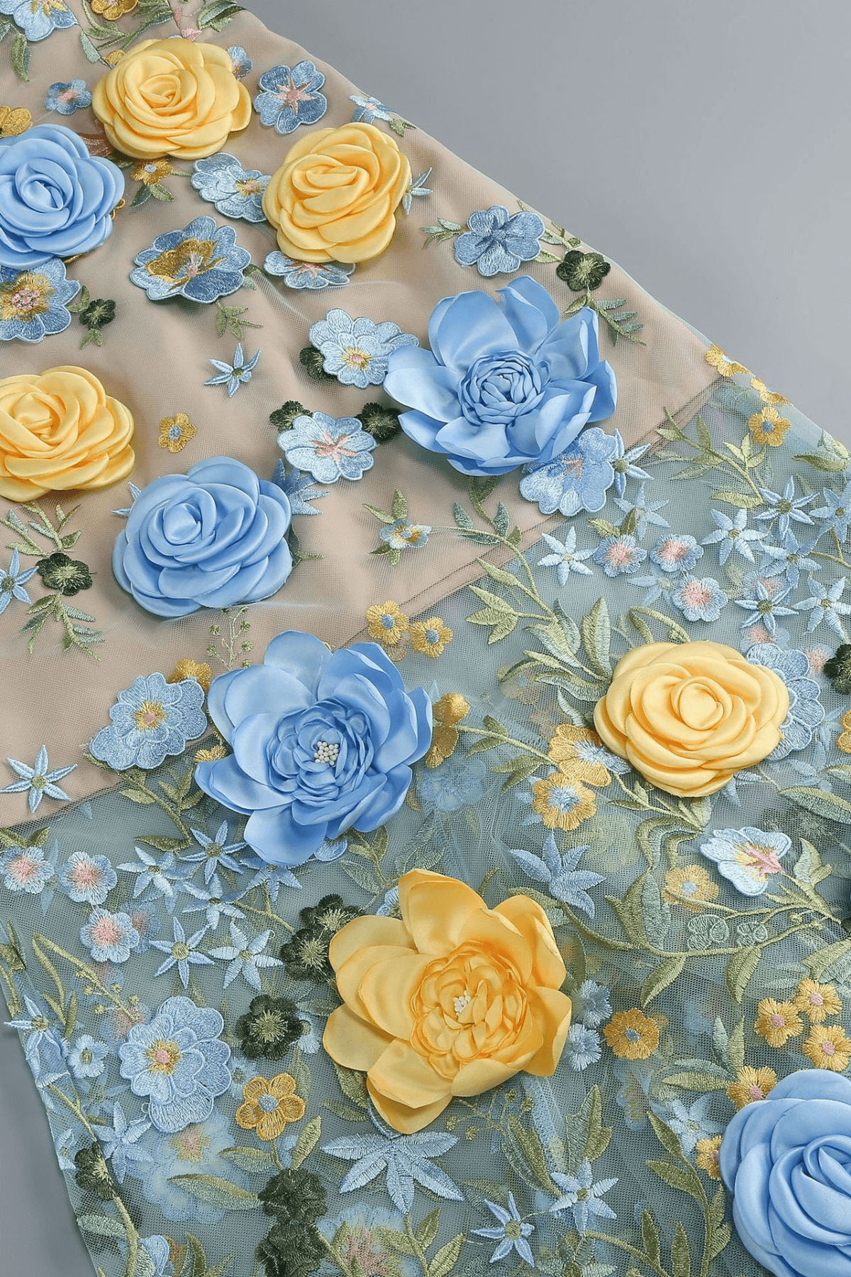 3D Floral Off Shoulder Dress
