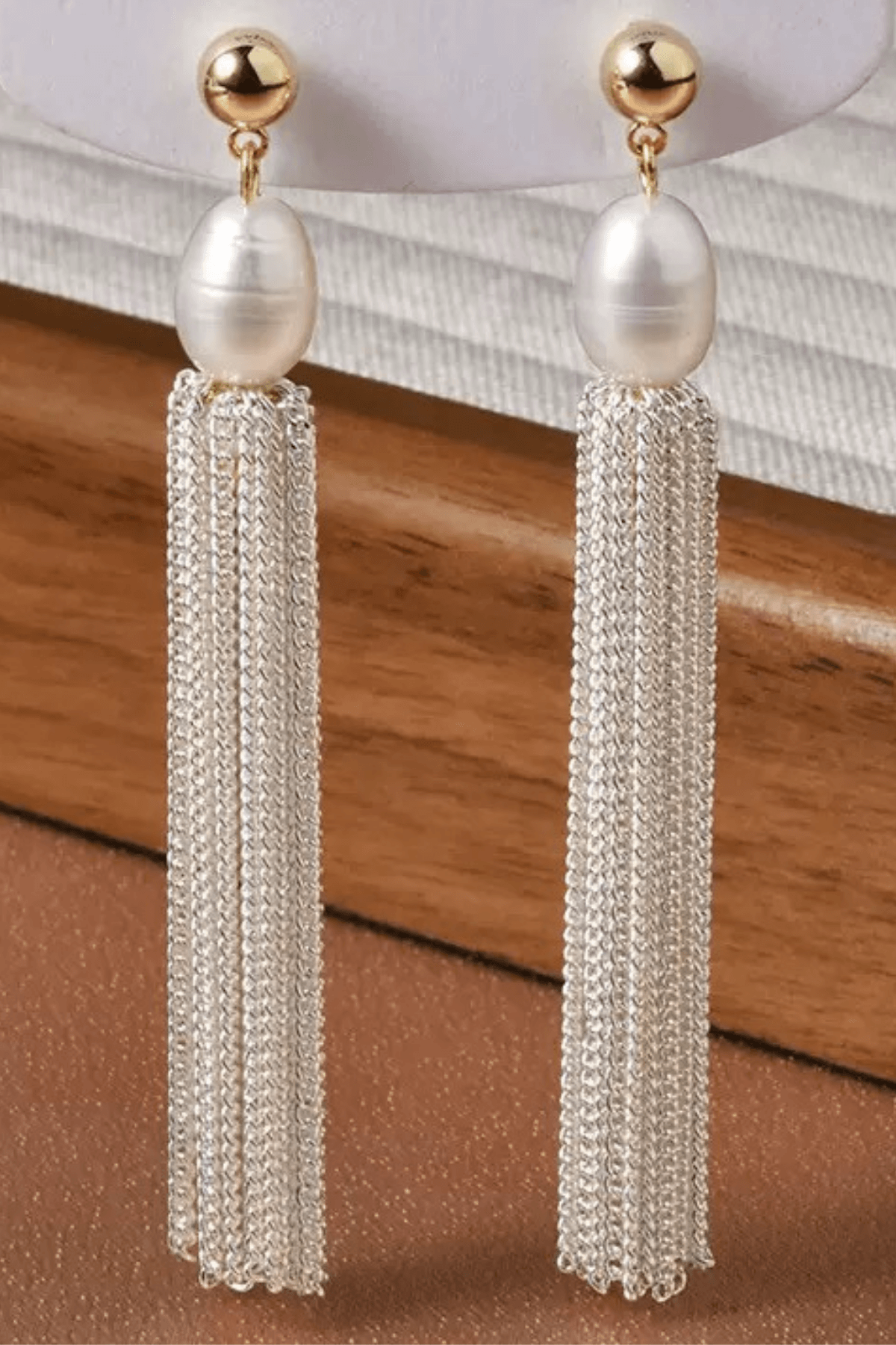 Silver Chain Drop Earrings