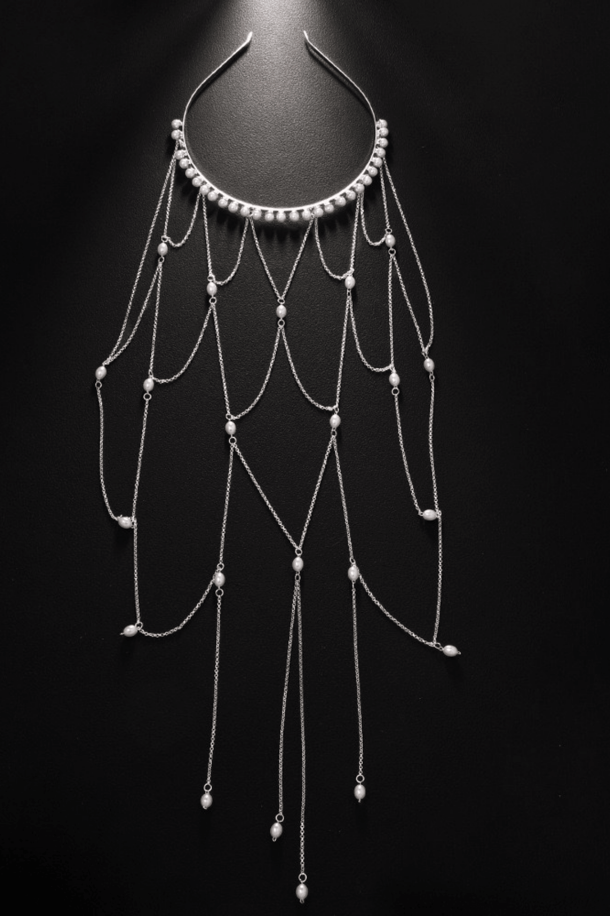Layered Dangle Chain Headband