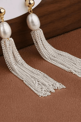 Silver Chain Drop Earrings