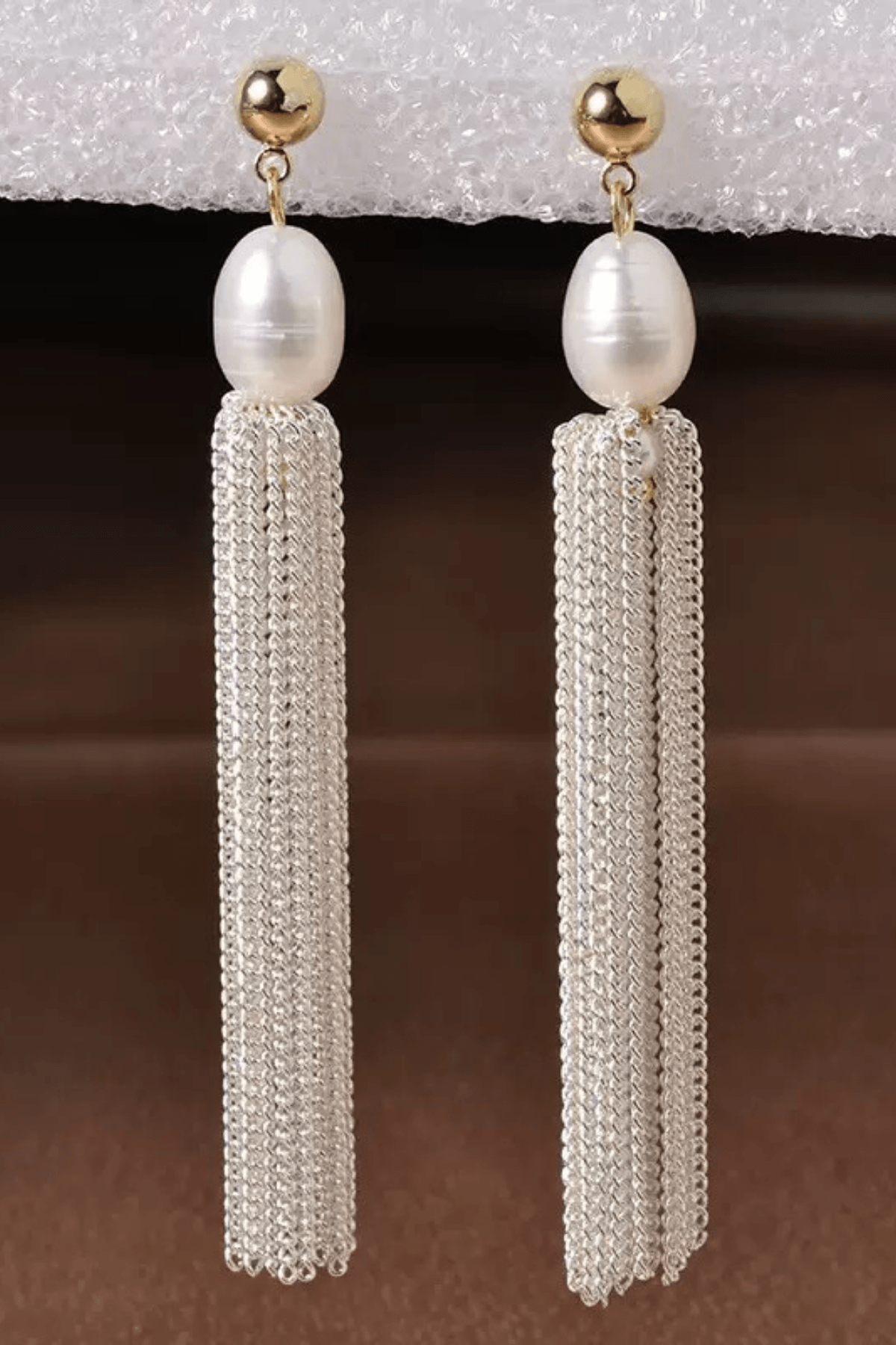 Silver Chain Drop Earrings