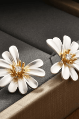 Two Tone Crystal Stud Earrings