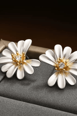 Two Tone Crystal Stud Earrings